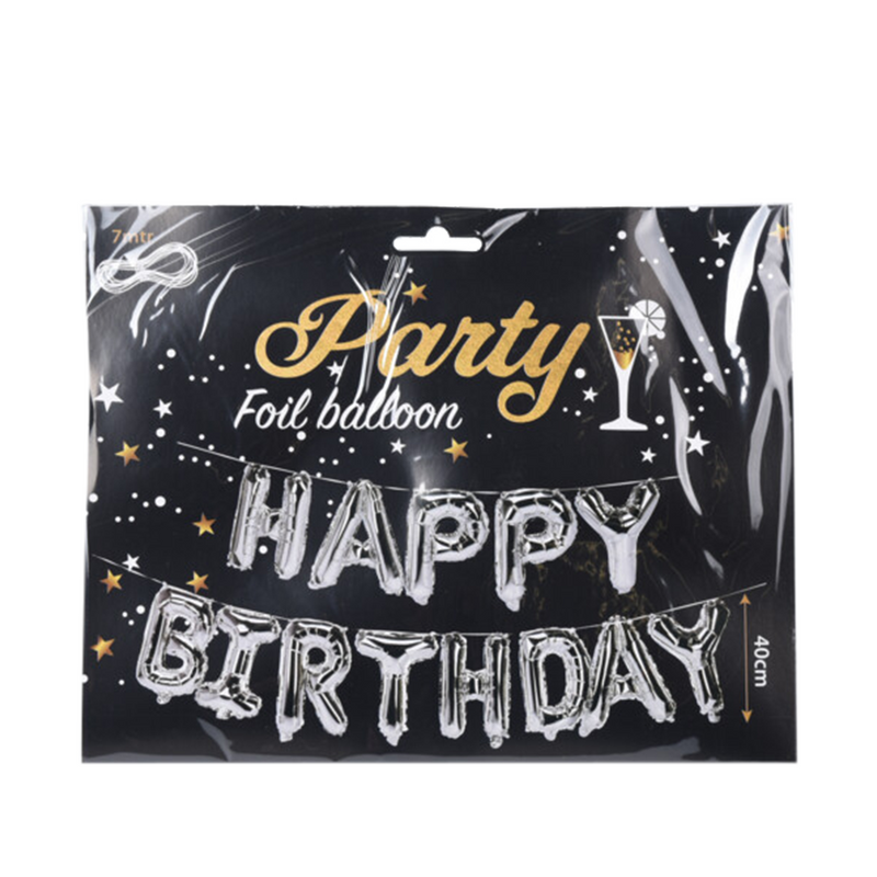 Afbeelding laden in galerijviewer, Slinger ballon folie happy birthday goud 40cm
