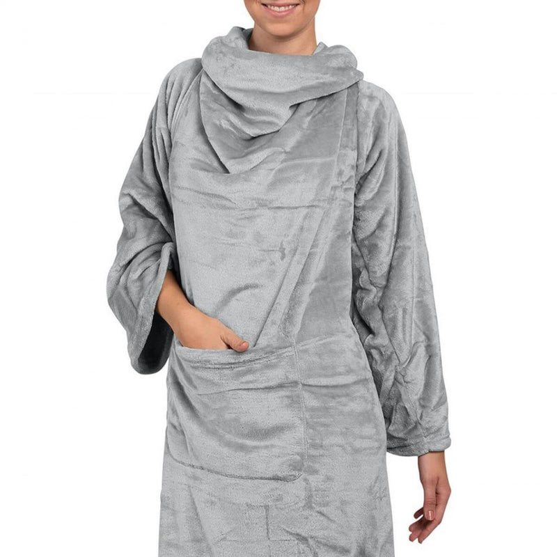 Load image into Gallery viewer, Out of the blue fleece deken met mouwen 135x172cm
