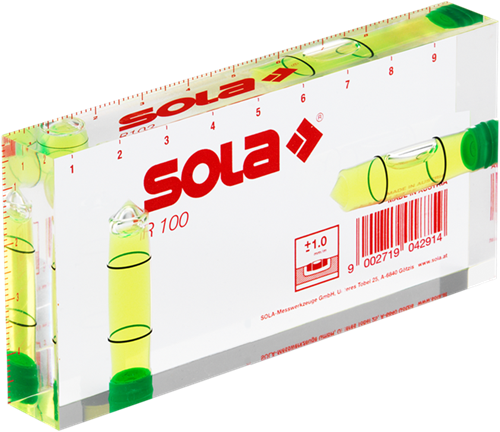 Load image into Gallery viewer, Sola r100 architecten waterpas - 100x50x15 mm - 01622101 - tot 0.25 m - rood
