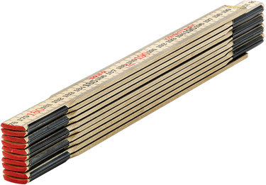 Sola vouwmeter hout 2mtr 10-ledig hc2 10 naturel, klasse 3 (contactmeter) - 53010501
