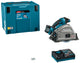 Makita sp001gm101 | 40 v max | invalcirkelzaag | 165 mm | 4,0 ah accu (1 st) | snellader | in mbox | met aws zender sp001gm101