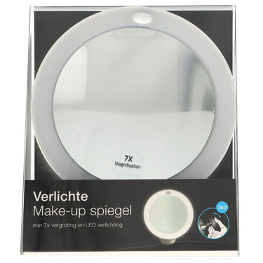 Lsp spiegels spiegel met licht en zuignap 7x vergrotend