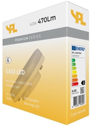 Afbeelding laden in galerijviewer, Enzo spl led spot gx53 6-40w 2700k dimbaar - led7395
