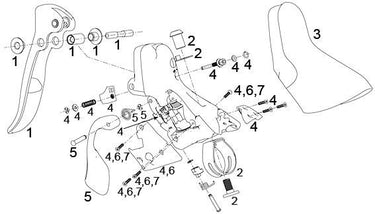 Sram schijfrem apex disc brake apex right fr.brake 1300mm