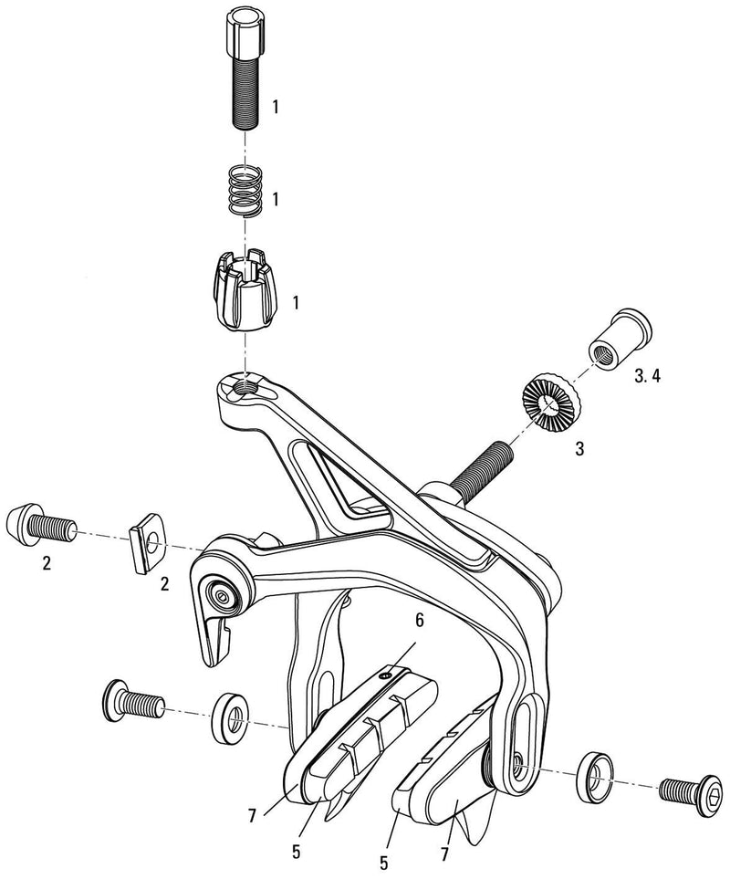 Load image into Gallery viewer, Sram rennbremse force road brake force rear
