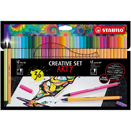 Stabilo STABILO Set ARTY Viltstiften 68 88 36 stuks