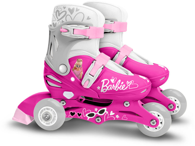 Load image into Gallery viewer, Mattel 2-in-1 Skates Hardboot Verstelbaar Roze Wit maat 27-30
