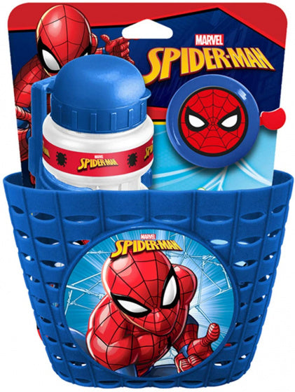 Load image into Gallery viewer, Marvel spider-man kinderfietsaccessoires blauw 3-delig
