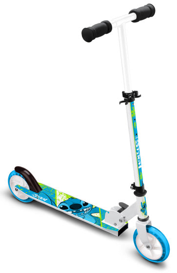 Disney stitch 2-wiel kinderstep opvouwbaar voetrem wit blauw
