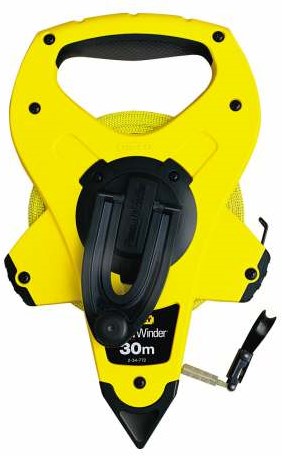 Stanley landmeter powerwinder fiberglas 60m afstandsmeter (geel zwart)