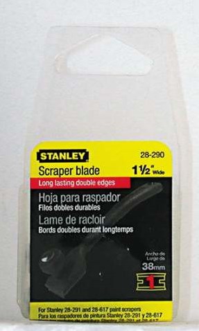 Stanley handgereedschap reserve mesje 38mm voor 0-28-617 - 1 stuk kaart - 0-28-290