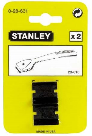 Stanley handgereedschap reserve mesje 38mm voor 0-28-617 - 1 stuk kaart - 0-28-290