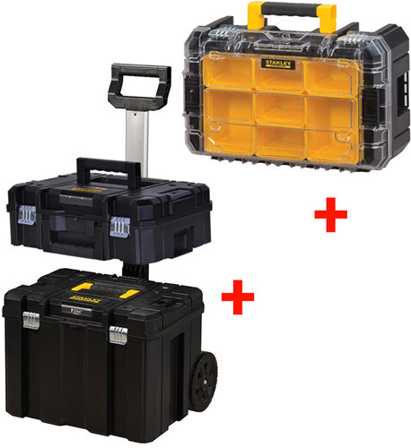 Load image into Gallery viewer, Stanley koffers fmst1-80101 fatmax tstak opbergsysteem bonuspack 3-in-1 - fmst1-80101
