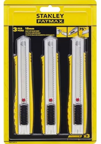 Load image into Gallery viewer, Stanley handgereedschap stanley tripack fatmax afbreekmes | metaal | 18mm (2+1 gratis) - fmht10421-0
