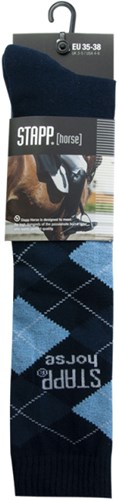 Stapp horse kniekous ruit 33600 | grijs roze 266 | maat 35 - 8712844874120