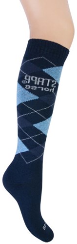 Stapp horse kniekous ruit 33600 | grijs roze 266 | maat 35 - 8712844874120