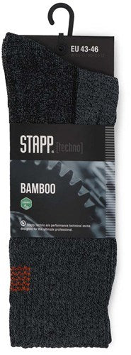 Stapp techno bamboo sok 28400 donkergrijs oranje | 6556 donkergrijs oranje | maat 50 - 00.134.007.47