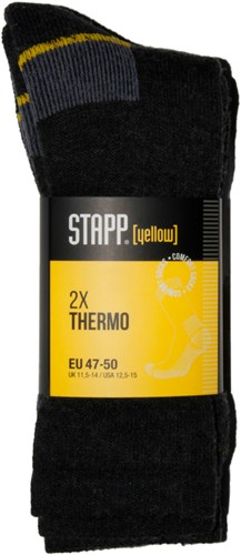 Stapp yellow thermo 2-pack sokken 4420 | 695 antraciet melange | maat 46 - 38.134.008.02
