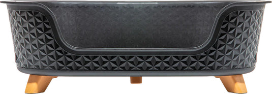Starplast Hondenmand met verhoging 78.5 x 58.5 x 25 cm Zwart