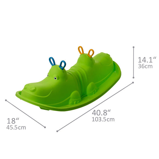 Load image into Gallery viewer, Starplay Hippo Schommelwip voor 1 tot 3 Kinderen 103 cm Roze
