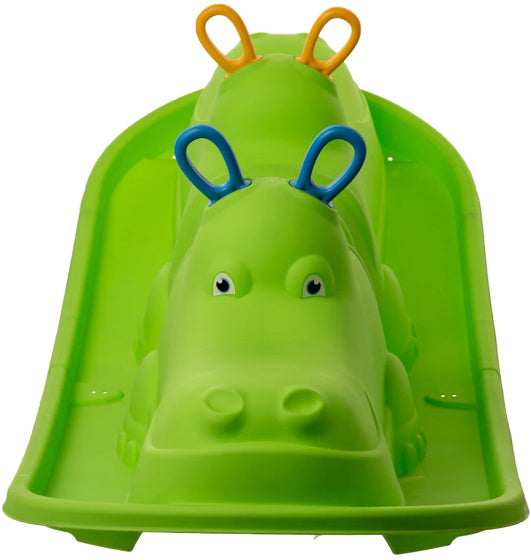 Load image into Gallery viewer, Starplay Hippo Schommelwip voor 1 tot 3 Kinderen 103 cm Groen
