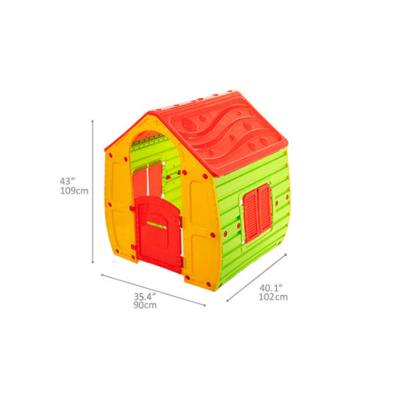 Afbeelding laden in galerijviewer, Starplay Magical Speelhuis 102 x 90 x 109 cm Rood Geel Groen
