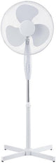 Enzo statiefventilator 40cm draaiend 40w wit - 8652573
