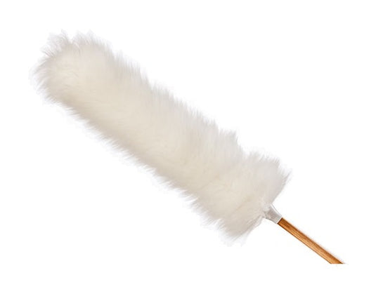 Villgrater natur plumeau van lamsvacht - 65 cm