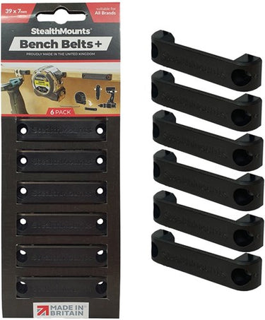 Stealthmounts bankriem | zwart | 6 stuks - bb-pl-blk-6
