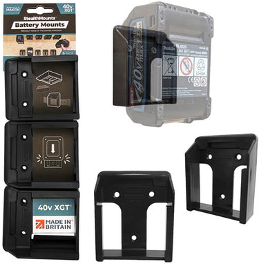 Stealthmounts batterijhouders voor makita 40v xgt | zwart | 6 stuks - bm-mk40-blk-6