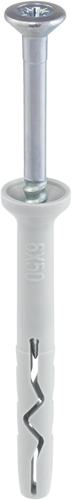 Load image into Gallery viewer, Steelies ultimate slagplug nylon 6x 60 verzonken kraag pz2 verzinkt | 50 stuks - kea10600601
