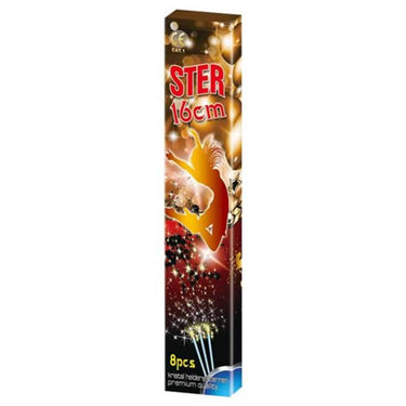 Van der doelen sterretjes 16 cm 10 doosjes van 8 stuks verpakt cat 1 vuurwerk