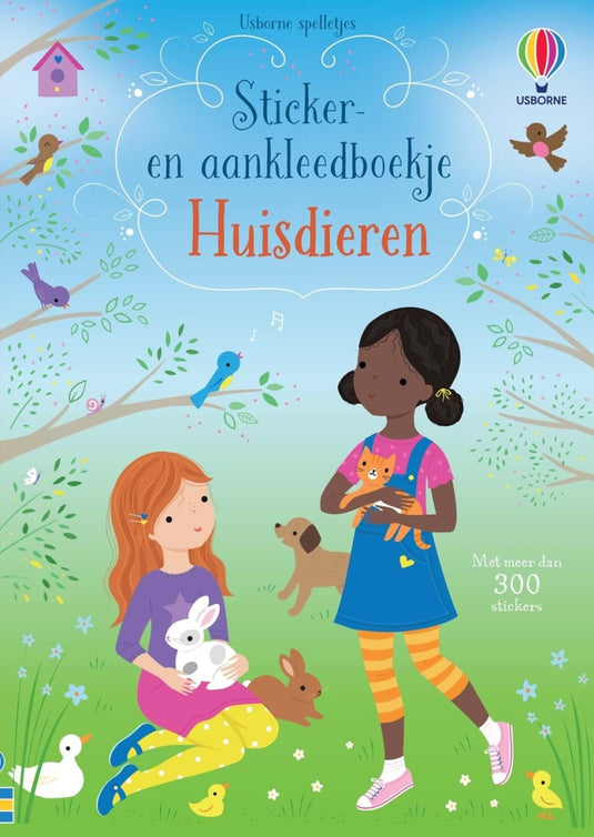 Usborne sticker- en aankleedboekje - huisdieren