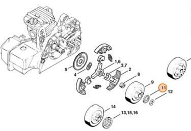 Stihl accessoires stihl accessoireres 00009581022 | onderdeel | ring 27 mm - 00009581022