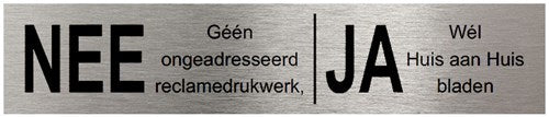 Afbeelding laden in galerijviewer, Stoer! ja nee plaatje rvs zwart - 45005510
