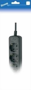 Stroomlijn tcd ra 3-voudig 3 meter snoer zwart - 6672282