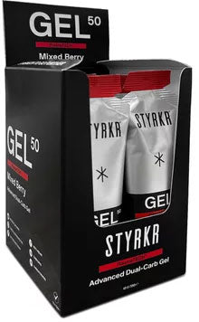 Load image into Gallery viewer, Styrkr gel50 dual-carb energy gel 12er box
