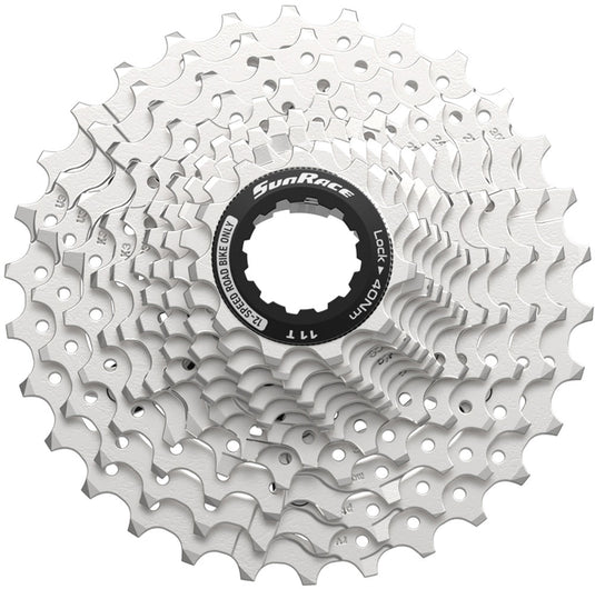 Sunrace cassette csrz800 12v 11-36t zilver rood
