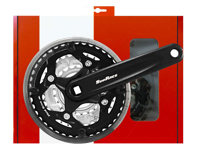 Load image into Gallery viewer, Sunrace crankstel fcm513 6 7 8v 42 34 24 152mm -3mm
