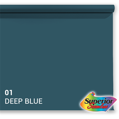 Load image into Gallery viewer, Superior achtergrondpapier 01 deep blue 1,35 x 11m
