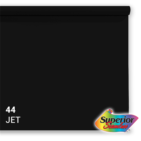 Superior achtergrondpapier 44 jet zwart 1,35 x 11m