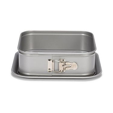 Patisse springvorm vierkant 24 cm staal zilver- cakevorm