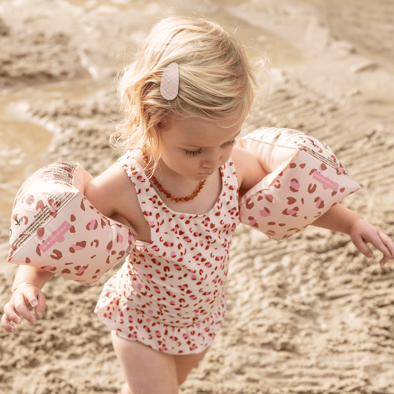 Load image into Gallery viewer, Leopard | oudroze zwembandjes 0-2 jaar
