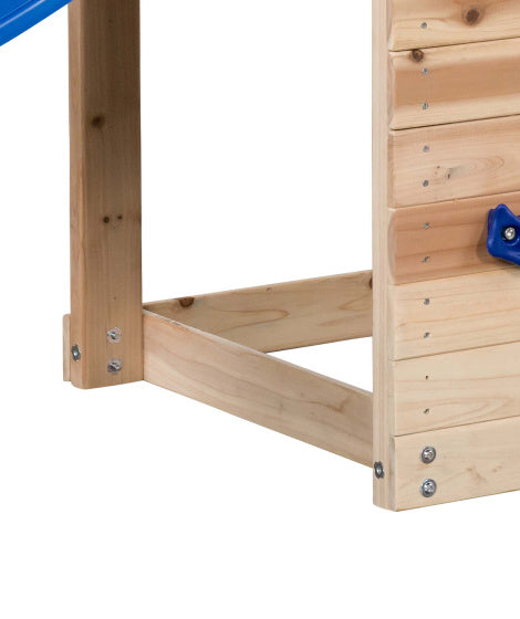 Load image into Gallery viewer, SwingKing Mari Speeltoestel met Glijbaan Hout Naturel Blauw

