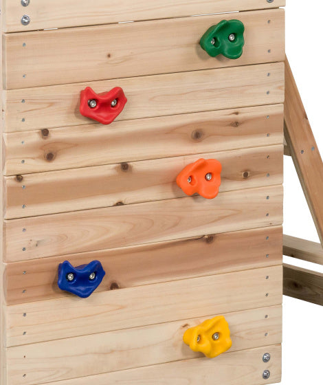 Load image into Gallery viewer, SwingKing Mari Speeltoestel met Glijbaan Hout Naturel Blauw
