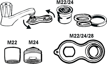 Cornat set eco perlators m22+m24+sleutel - t307101