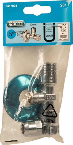 Cornat hoekstopkraan 1 2 ch - t317001
