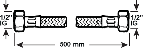 Load image into Gallery viewer, Cornat soepele slang 1 2vx1 2vx500mm w270 - t317323270
