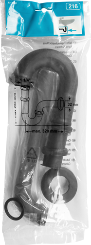Cornat buissifon metaal 1 1 4 120mm 216 zw - t3175021