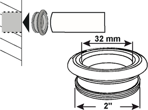 Cornat rubbernippel met draad 2 x 32mm - t3185011